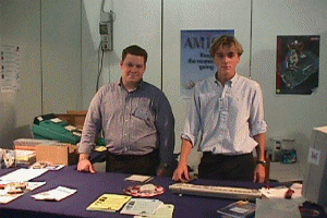 Luca Danelon e Federico Pomi, nello stand Interactive
